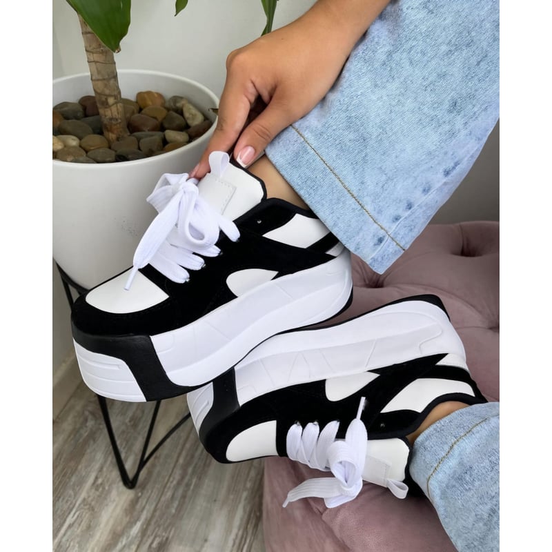 Tenis altos con plataforma hotsell
