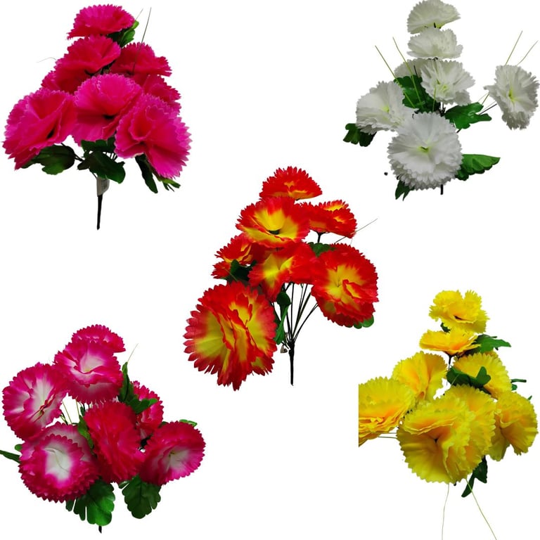 Ramo Clavel Flores Artificiales Decoración MAZUGI