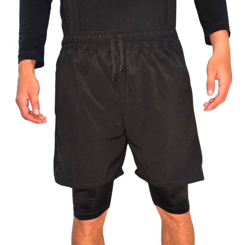 Pantaloneta Hombre Deportiva Con Licra 1 Bolsillo Interno Gym