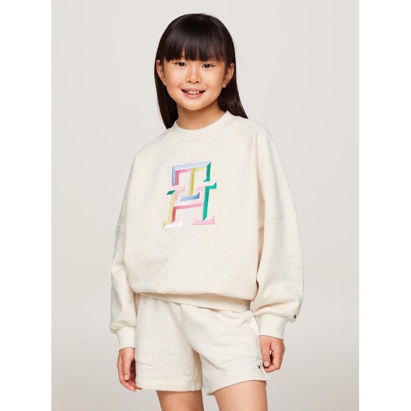 Sueter blanco th monogram de corte regular Tommy Hilfiger