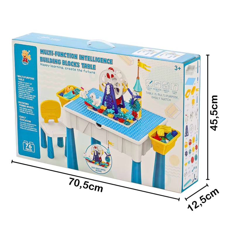 Mesa Lego Bloques Construccion Con Silla Para Ninos GENERICO falabella