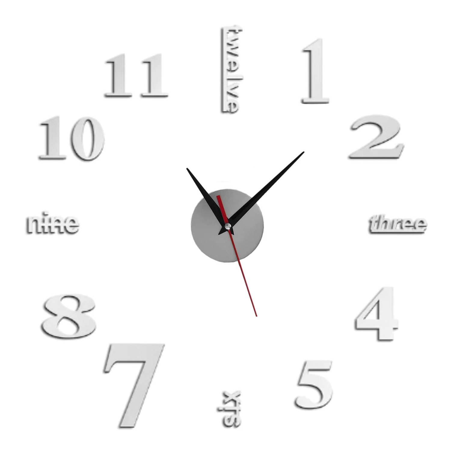 Reloj De Pared Adhesivo 3d Decorativo Moderno Hogar Oficina 40 CM ENFANT ASY falabella