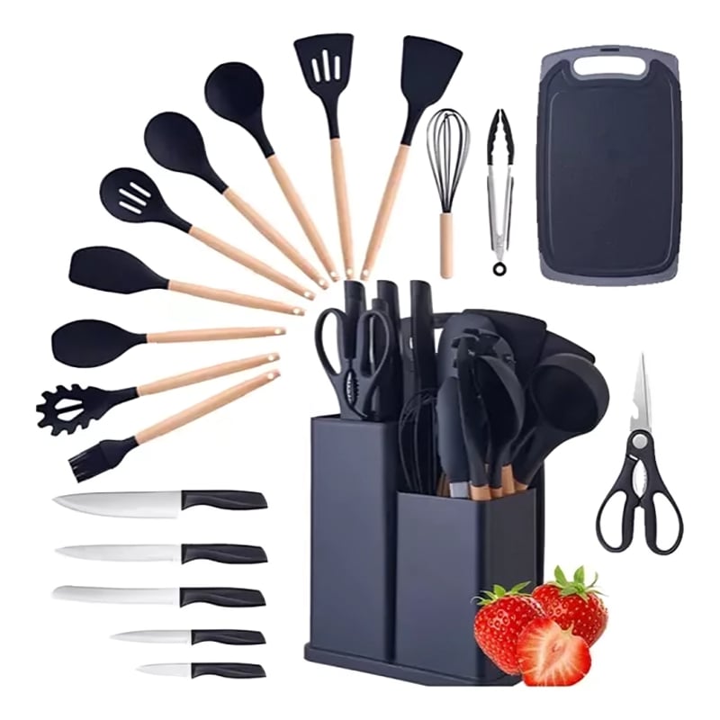 Set 19 Utensilios De Cocina En Silicona Con Tabla De Picar GENERICO |  falabella.com