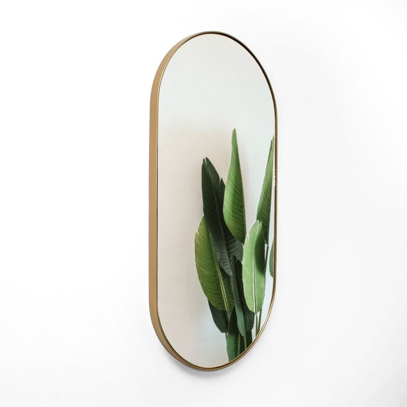 SANDALO - Espejo de Pared Ovalada 80 x 40 cm