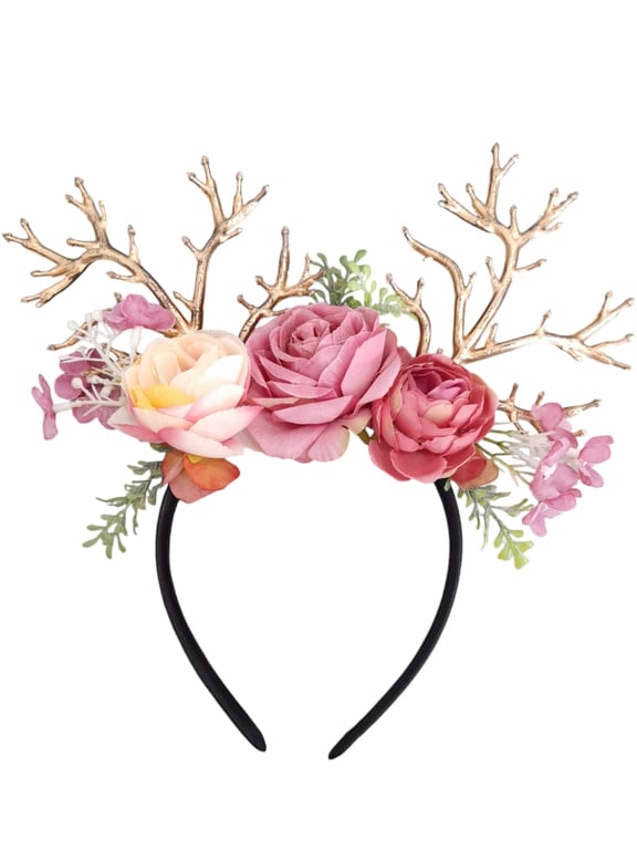 Diadema De Reno Para Adultos - Con Astas Y Orejas Realistas, Accesorio Navideño O Para Cosplay