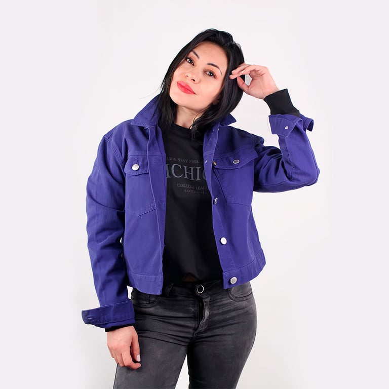 Chaqueta Clásica Mujer Lec Lee Morado LEC LEE