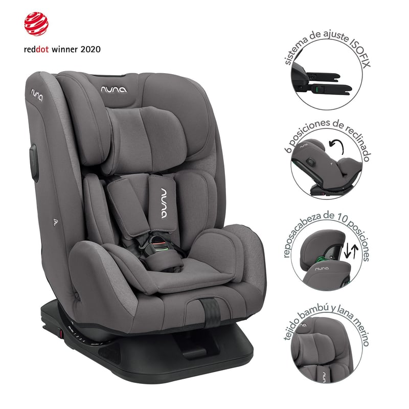 NUNA - Silla de Auto Nuna Bebé Isofix Tres Lx Granite