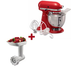 KITCHENAID - Batidora de Pedestal KitchenAid Artisan 10 velocidades 4.7 lt Rojo + Aditamento Molino de Carnes