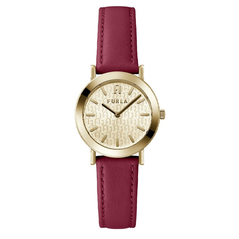 FURLA - Reloj Furla para Mujer Minimal Shape. Reloj análogo Rojo Cuero