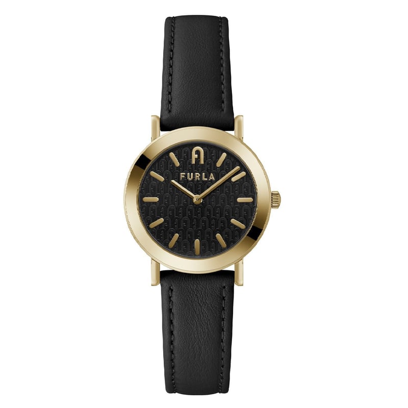 FURLA - Reloj Furla para Mujer Minimal Shape. Reloj análogo Negro Cuero