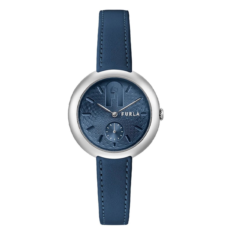 FURLA - Reloj Furla para Mujer Cosy Seconds. Reloj análogo Azul Cuero