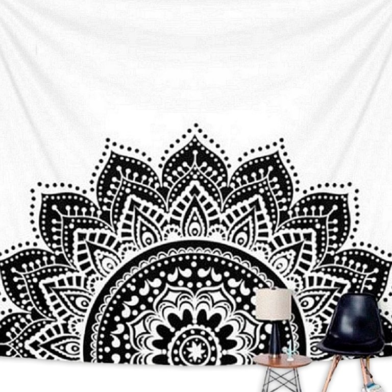 Tapiz decorativo Polialgodón Mándala White