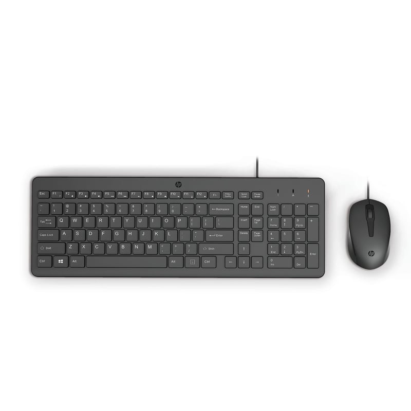 HP - Combo Teclado y Mouse Alámbrico, con cable USB HP 150 para computador