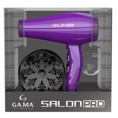 GAMA - Secador de cabello Gama Violeta Diva 4D Salon Pro 2100W Iones AC, secador de pelo con dos concentradores y un difusor de aire