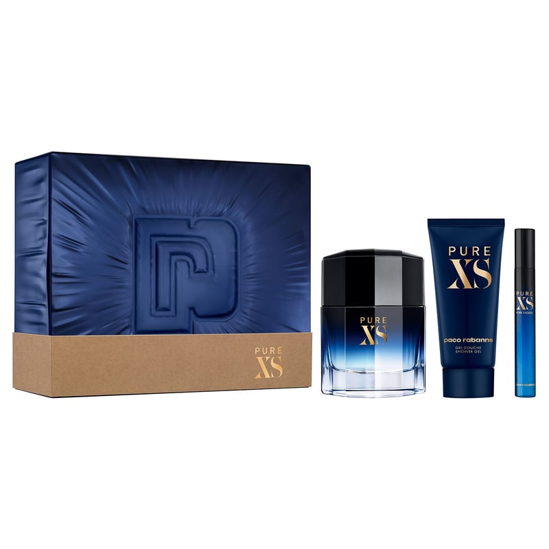 RABANNE - Set de Perfume Hombre Paco Rabanne Pure xs 100 ml + Shower Gel 100 ml + Travel Spray 10 ml