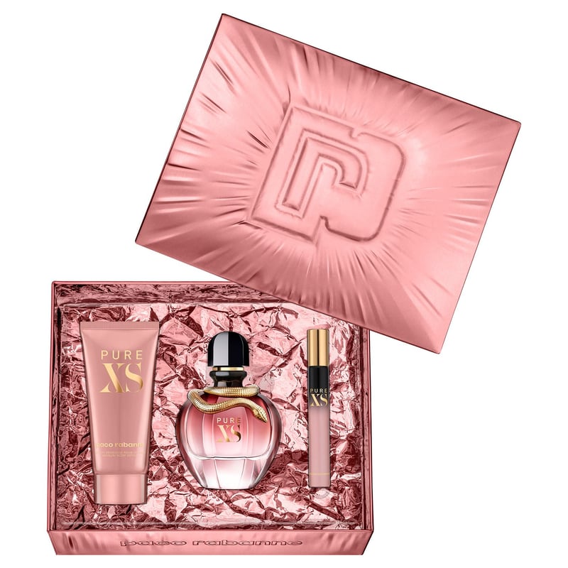 RABANNE - Set de Perfume Mujer Paco Rabanne Pure Xs for her 80 ml + Body Lotion 100 ml + Mega Spritzer 10 ml