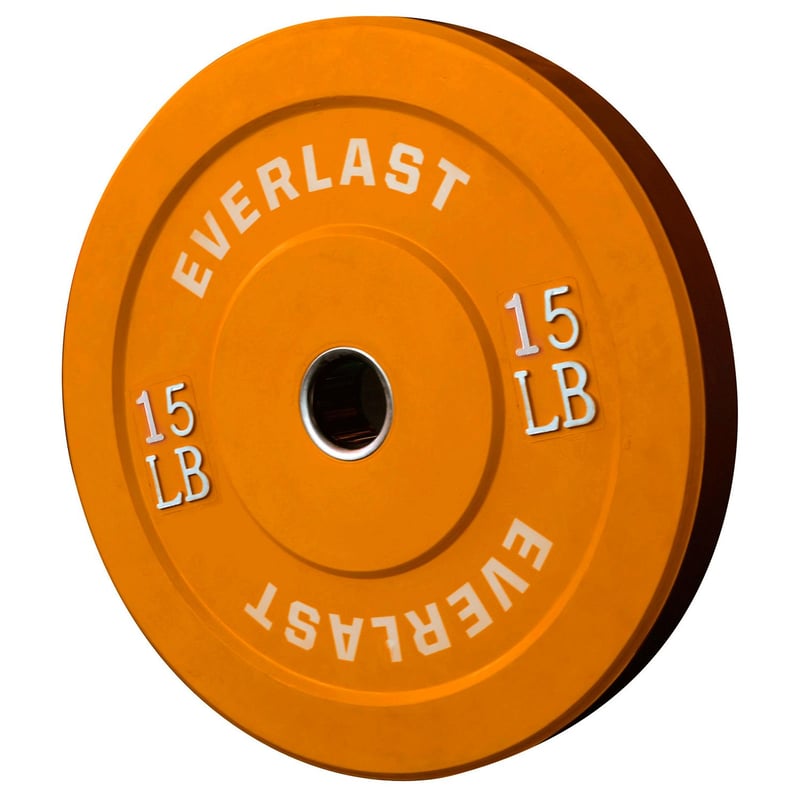 Everlast - Plato para pesas 15 lb naranja