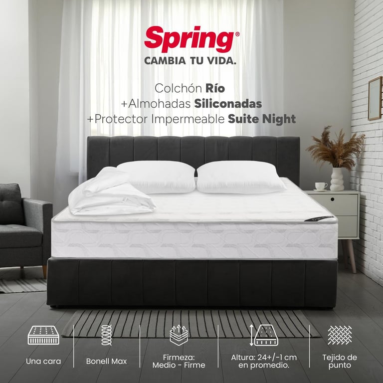 Colchon Spring Doble $849.900 + Accesorios