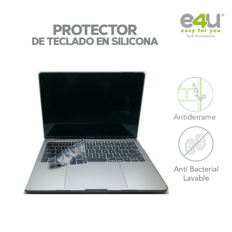 E4U - Protector de Teclado Macbook pro 13,15 y 16 Pulgadas