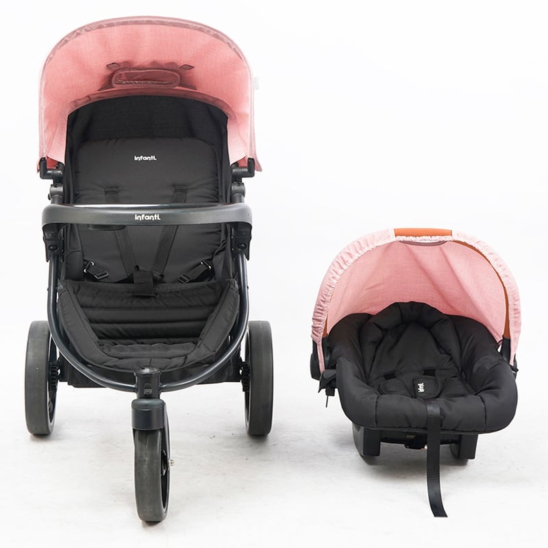 INFANTI - Coche Travel System P60-Melangepink Infanti