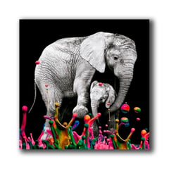 MICA - Cuadro Poliéster Elefante Colores S