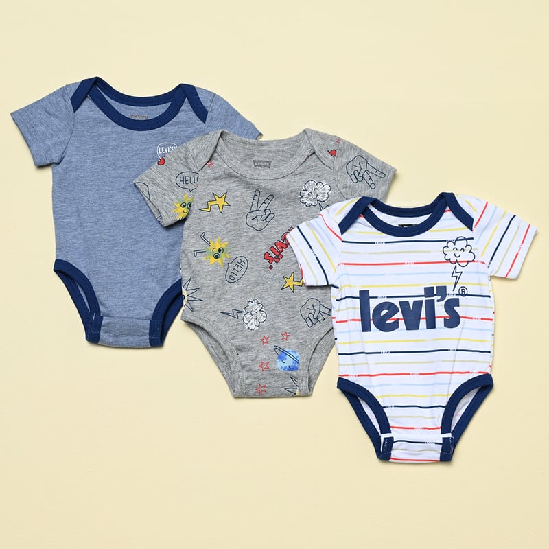 Bodies pack x 3 para Bebe Nino Levis