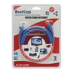 BESTCOM - Cable Patch Cords Categoría 5E UTP 3.65 Mt