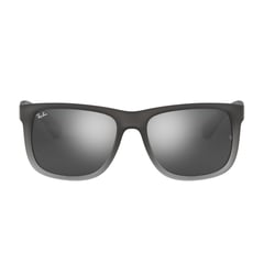 RAY BAN - Gafas de sol Ray Ban RB4165 para Hombre Marco Rubber Grey On Clear Grey Lente Grey Mirror Silver Gradient
