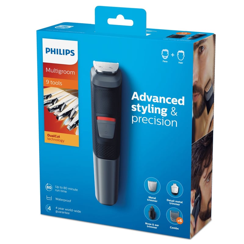 Maquina Recortadora Electrica Philips 9 Accesorios Multigroom MG5730 15 PHILIPS falabella