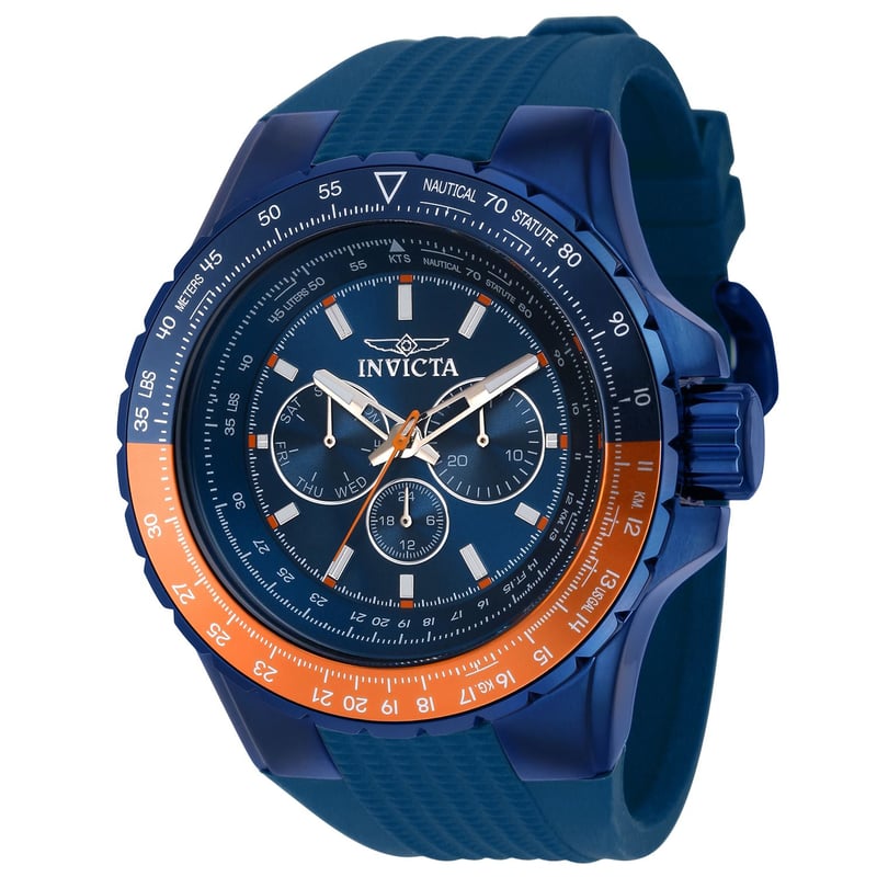 Reloj Invicta Hombre Aviator . Reloj Análogo Silicona Azul INVICTA ...
