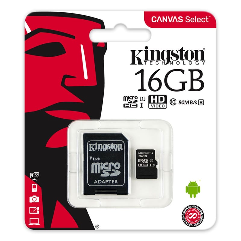 Kingston - Micro SD 16GB Clase 10