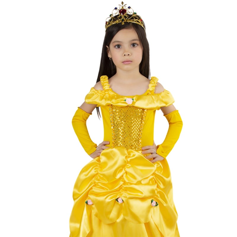 Disfraz de bella para niña hotsell