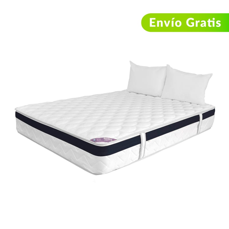 Colchon Sencillo Firmeza Media Ortopedico con Pillow Resortado Exclusive Dream 100 x 190 cm 2 Almohadas Colchones Spring COLCHONES SPRING falabella