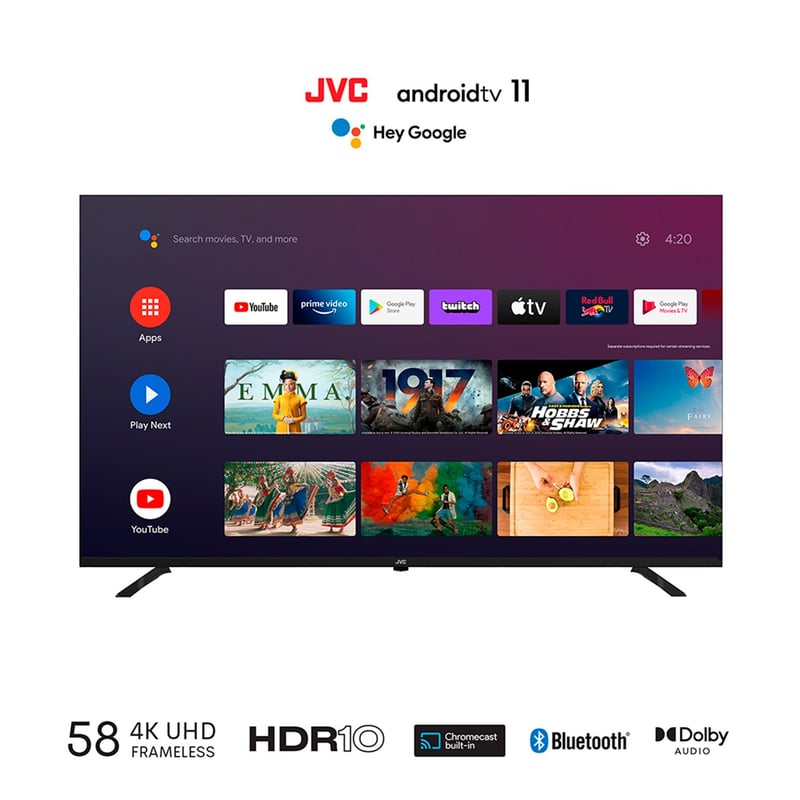 JVC - Televisor JVC 58 Pulgadas LED 4K HDR Smart TV