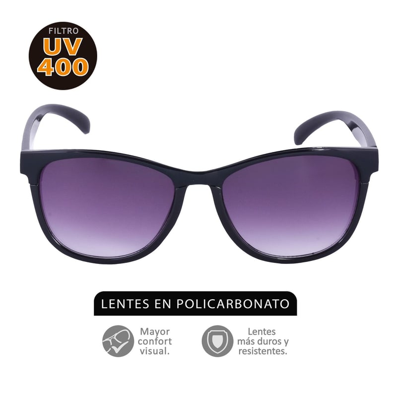 SUNBOX - Gafas de sol SUNBOX unisex. Policarbonato negro
