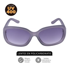 SUNBOX - Gafas de sol SUNBOX para mujer. Policarbonato plateado mate