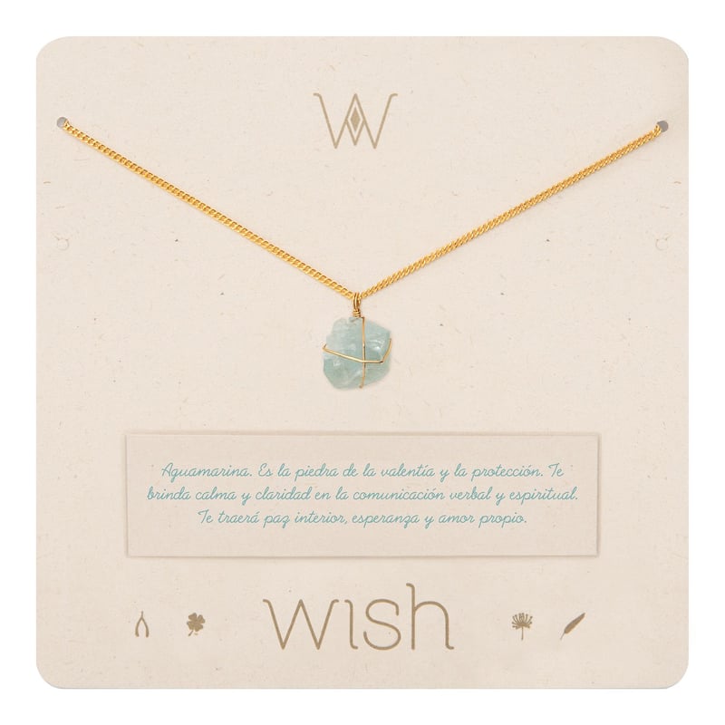 WISH - Collar Wish Oro Aguamarina