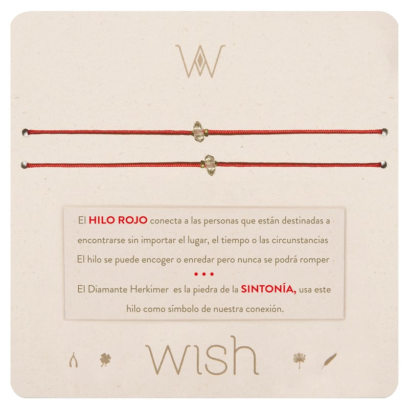 WISH - Pulsera Wish Hilo Rojo Destino
