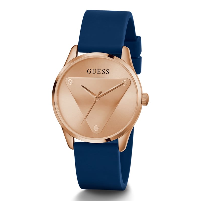Reloj Guess para Mujer Emblem. Reloj analogo Azul Silicona GUESS falabella