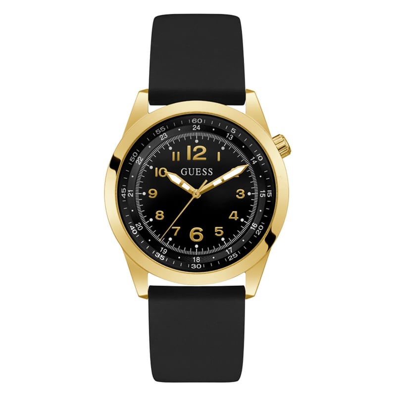 Reloj Guess para Hombre Max. Reloj analogo Negro Silicona GUESS falabella