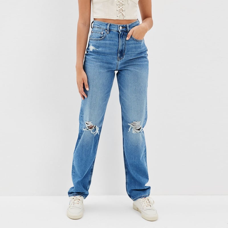 Jean Wide Leg para Mujer Tiro alto de Algodon American Eagle