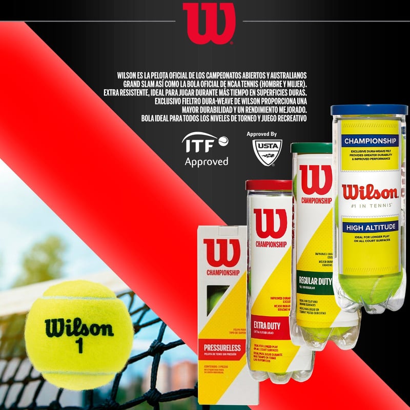 WILSON - Tubo de pelotas de tenis championship high altitud