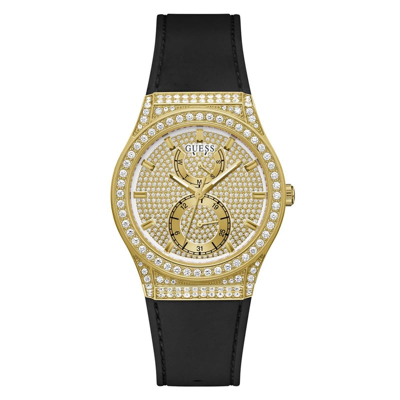 Reloj Guess para Mujer. Reloj analogo Negro Silicona GUESS falabella