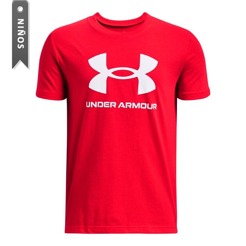 Under Armour - Camiseta Under Armour Niños Sportstyle Logo-Rojo