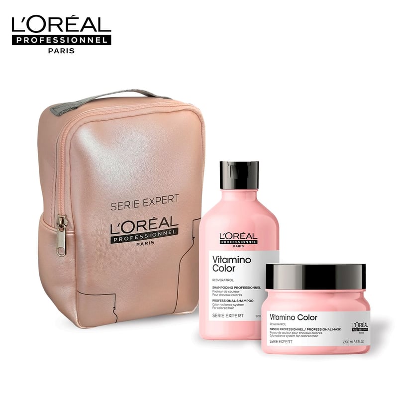 LOREAL PROFESSIONNEL - Tratamiento Capilar Vitamino Color Loreal Professionnel : Shampoo 300 ml + Mascarilla 250 ml