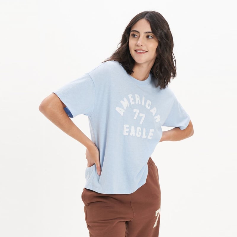 Sweat à Capuche Manches Courtes American Eagle Taille S - Blanc - Occasion Très Bon état