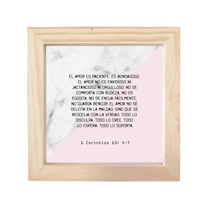 AREAS - Cuadro Bíblico Corintios 13:4 7 18 x 18 cm