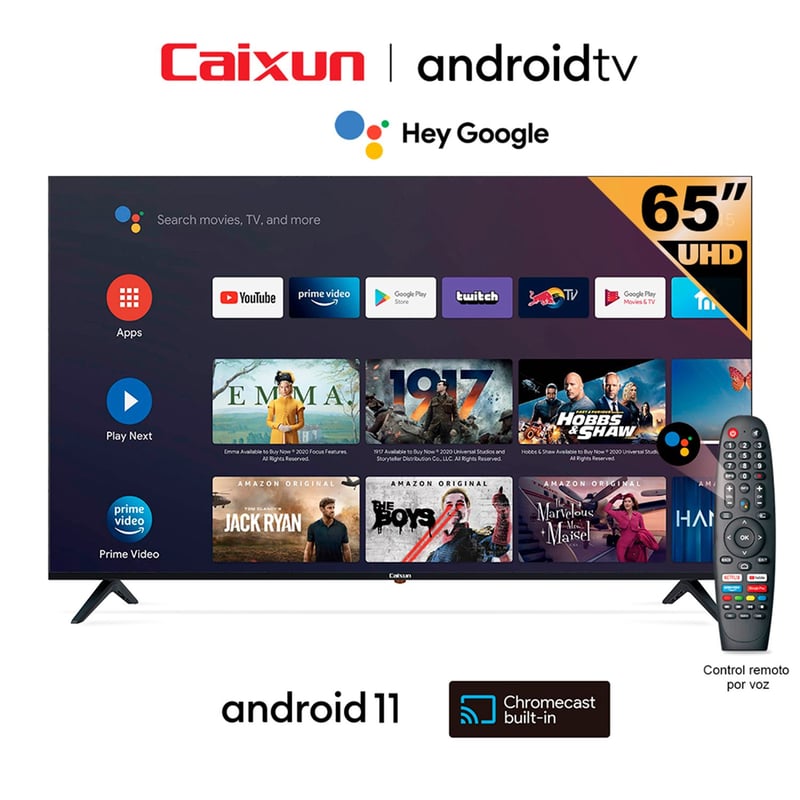 CAIXUN - Televisor Caixun 65 pulgadas LED 4K Ultra HD Smart TV