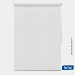 SUNFLEX - Cortina Blackout Blanco Texturizado 100 cm x 180 cm. Cortina Moderna: Cortina para sala, Cortina para estudio, Cortina para alcoba