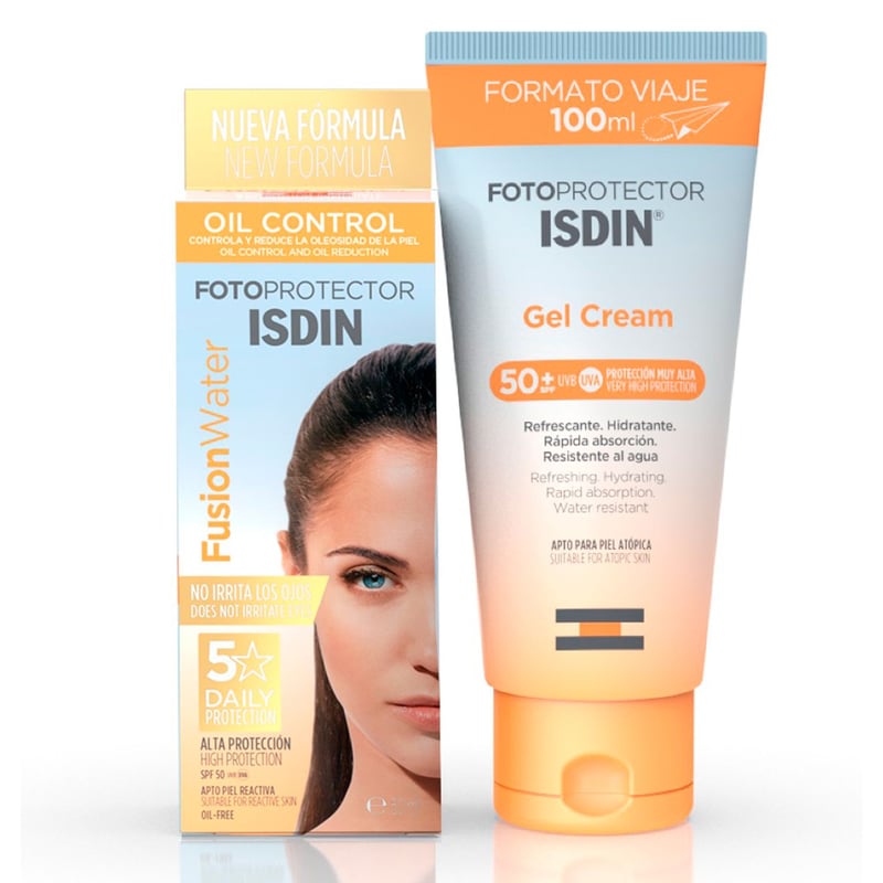 ISDIN - Set Protector Solar Isdin Fusion Water Gratis Protector Corporal Gel Cream